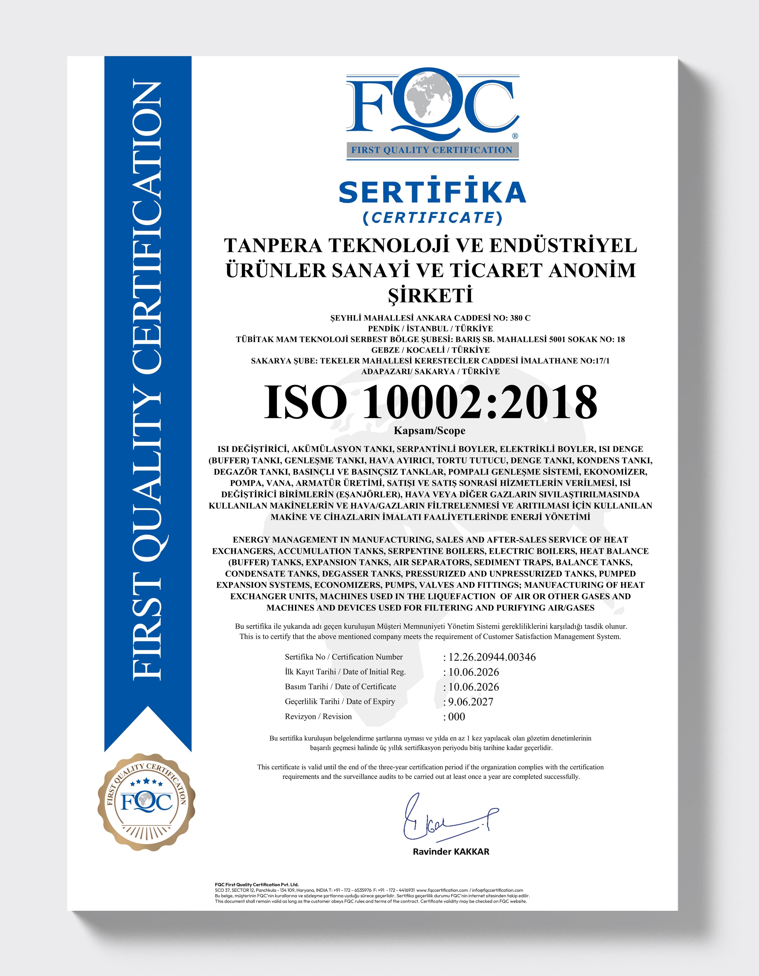 ISO 10002:2018 — Customer Satisfaction
