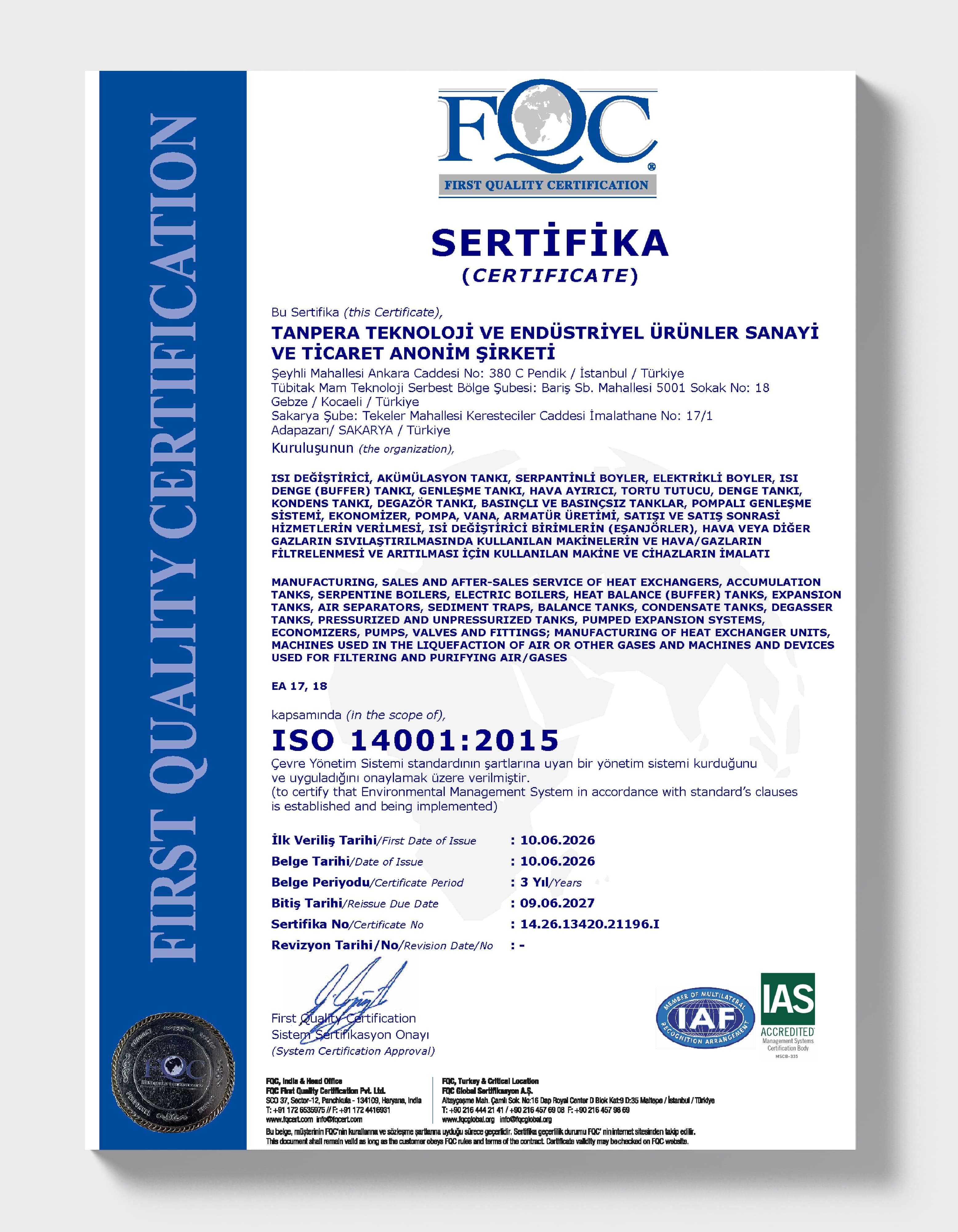 ISO 14001:2015 — Environmental Management
